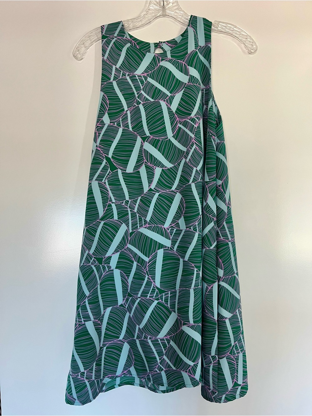 Manuhealii Green Leaf-Print A-Line Women's Dress